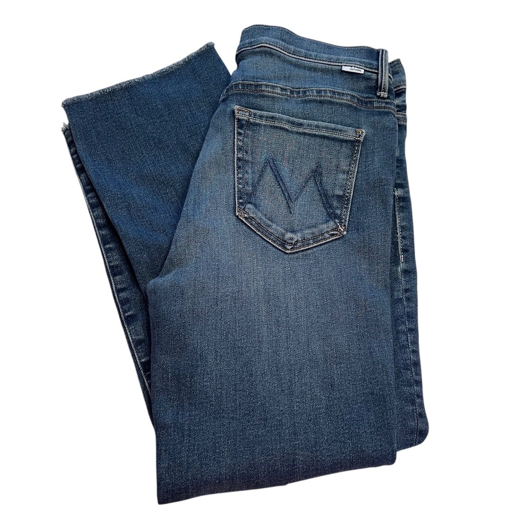 MOTHER The Insider Crop Step Fray Ankle Crop Jeans in sweet & sassy